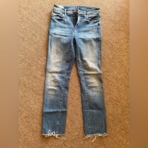 MOTHER Skinny Jeans in Light Blue Wash